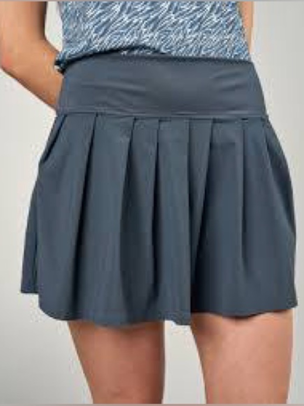 CALIA Womens Navy Blue Athletic Skort Built-in Shorts Pockets Size Large